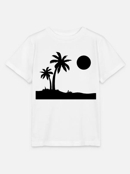 Palmen Insel - Stanley/Stella Kinder T-Shirt MINI CREATOR - Weiß