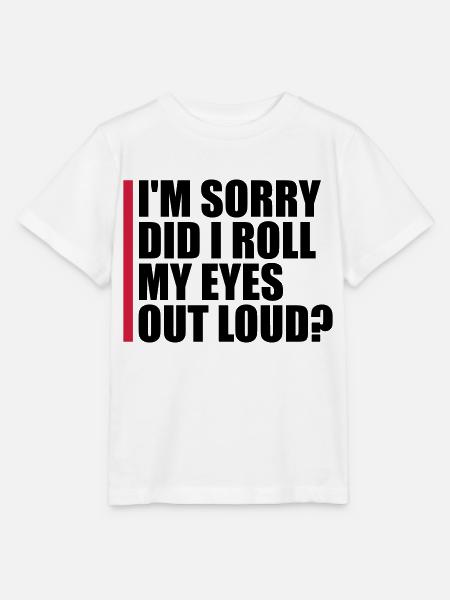 Roll My Eyes Out - Stanley/Stella Kinder T-Shirt MINI CREATOR - Weiß
