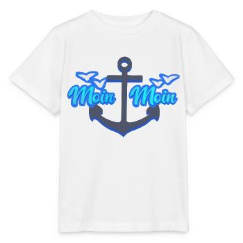 Moin Moin I Begrüßung - Stanley/Stella Kinder T-Shirt MINI CREATOR  - Weiß - Vorne - Maike (125cm)