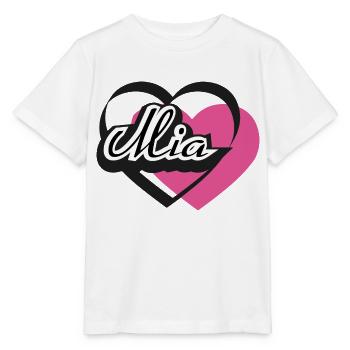 Name Mia Herz - Stanley/Stella Kinder T-Shirt MINI CREATOR  - Weiß - Vorne - Maike (125cm)