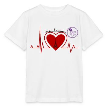 Herzschlag Paris - Paris Liebhaber stadt - Stanley/Stella Kinder T-Shirt MINI CREATOR  - Weiß - Vorne - Maike (125cm)