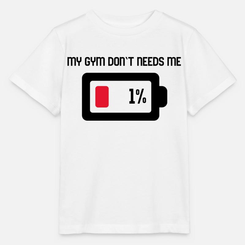 Mon GYM n’a pas besoin de moi - T-shirt bio MINI CREATOR Stanley/Stella Enfant - blanc