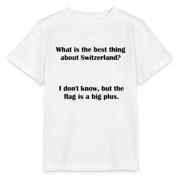 Switzerland Flag Pun - Stanley/Stella MINI CREATOR Kids’ T-Shirt - white - Front - Maike (125cm)