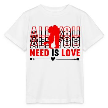 All You Need Is Love - Stanley/Stella Kinder T-Shirt MINI CREATOR  - Weiß - Vorne - Maike (125cm)