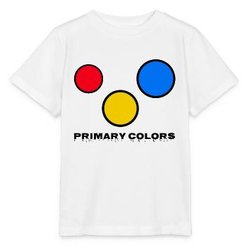 Couleurs primaires. Couleurs primaires - T-shirt bio MINI CREATOR Stanley/Stella Enfant - blanc - Devant - Maike (125cm)
