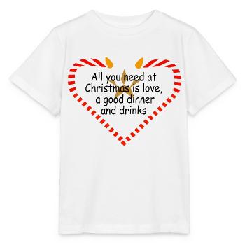 Devise de Noël - T-shirt bio MINI CREATOR Stanley/Stella Enfant - blanc - Devant - Maike (125cm)