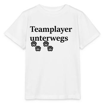 Teamplayer gibt es bei Zwei-und Vierbeinern. - Stanley/Stella Kinder T-Shirt MINI CREATOR  - Weiß - Vorne - Maike (125cm)
