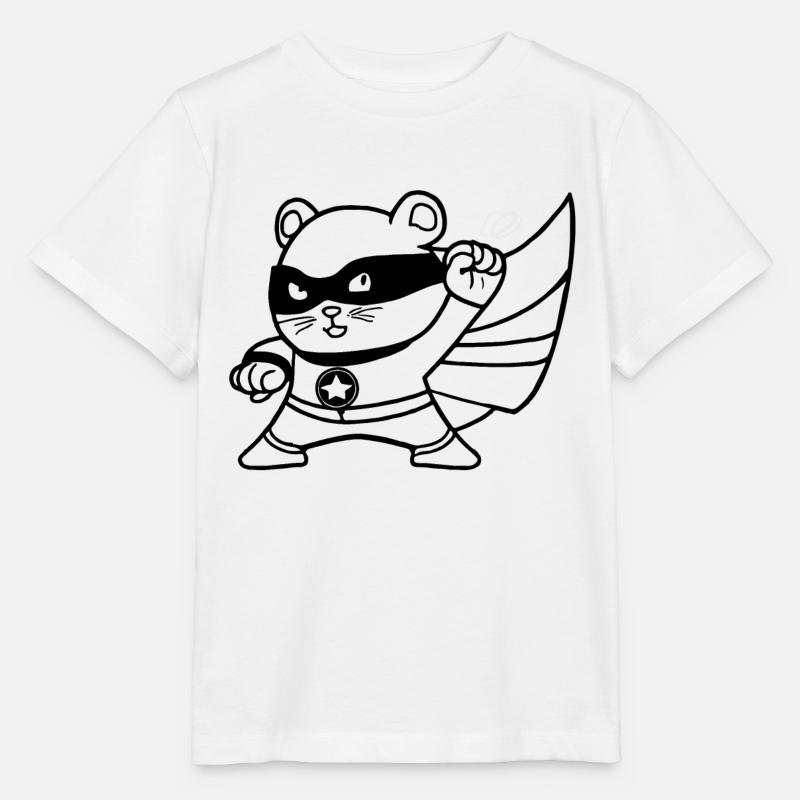 Idée cadeau de super-héros Hamster - T-shirt bio MINI CREATOR Stanley/Stella Enfant - blanc