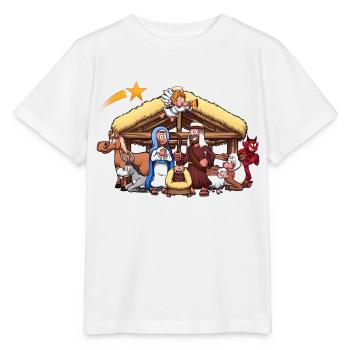 Crèche - T-shirt bio MINI CREATOR Stanley/Stella Enfant - blanc - Devant - Maike (125cm)