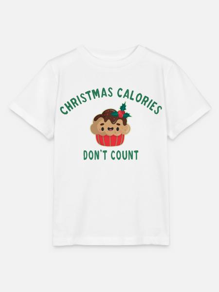 Christmas calories don't count - T-shirt bio MINI CREATOR Stanley/Stella Enfant - blanc