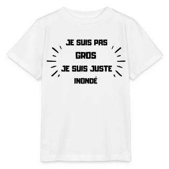 je suis pas gros je suis juste inondé - T-shirt bio MINI CREATOR Stanley/Stella Enfant - blanc - Devant - Maike (125cm)
