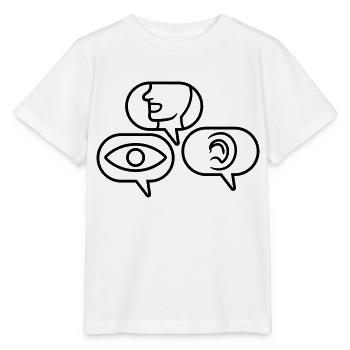 Bulles Voir Entendre parler - T-shirt bio MINI CREATOR Stanley/Stella Enfant - blanc - Devant - Maike (125cm)