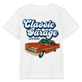 Retro Graphic Car Lover Car Mechanic Vehicle Techn - Stanley/Stella Kinder T-Shirt MINI CREATOR  - Weiß - Vorne - Maike (125cm)