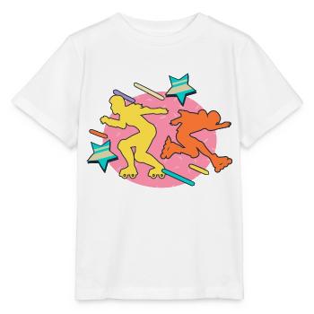 80s rollerbladers - Stanley/Stella MINI CREATOR Kids’ T-Shirt - white - Front - Maike (125cm)