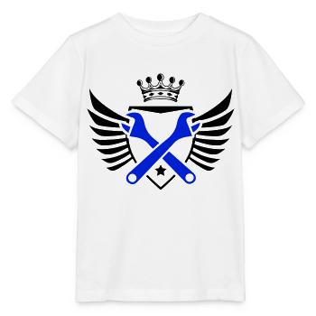 Armoiries de l’artisanat - T-shirt bio MINI CREATOR Stanley/Stella Enfant - blanc - Devant - Maike (125cm)