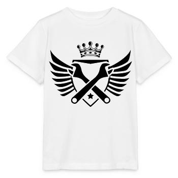 Armoiries de l’artisanat - T-shirt bio MINI CREATOR Stanley/Stella Enfant - blanc - Devant - Maike (125cm)