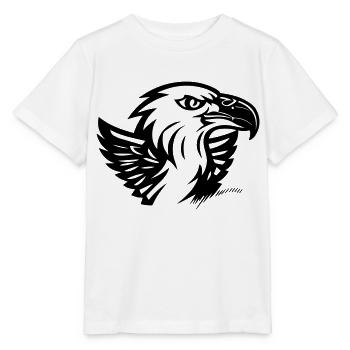 tête d'aigle avec petites ailes - T-shirt bio MINI CREATOR Stanley/Stella Enfant - blanc - Devant - Maike (125cm)