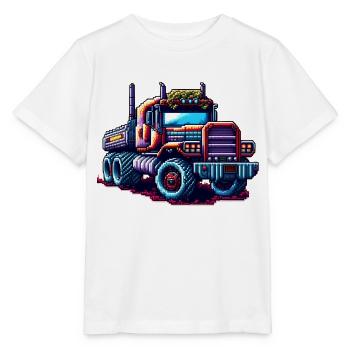 Pixel Camion n° 3 - T-shirt bio MINI CREATOR Stanley/Stella Enfant - blanc - Devant - Maike (125cm)