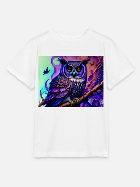 Eule - Stanley/Stella Kinder T-Shirt MINI CREATOR  - Weiß