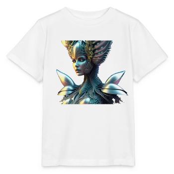 Fantasie Frau Biomechanisch - Stanley/Stella Kinder T-Shirt MINI CREATOR  - Weiß - Vorne - Maike (125cm)