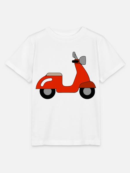 rotes Mofa Design / Motorrad Design - Stanley/Stella Kinder T-Shirt MINI CREATOR - Weiß