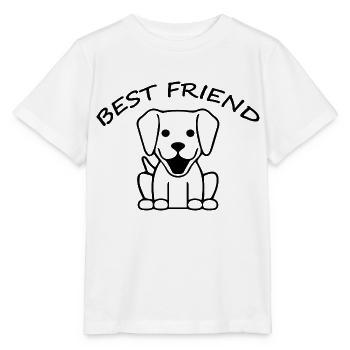 Dog Hund - Stanley/Stella Kinder T-Shirt MINI CREATOR  - Weiß - Vorne - Maike (125cm)