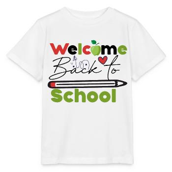 Welcome back to school, back to school start fun - Stanley/Stella MINI CREATOR Kids’ T-Shirt - white - Front - Maike (125cm)