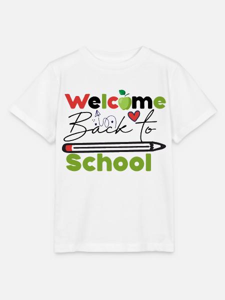 Welcome back to school, back to school start fun - Stanley/Stella MINI CREATOR Kids’ T-Shirt - white
