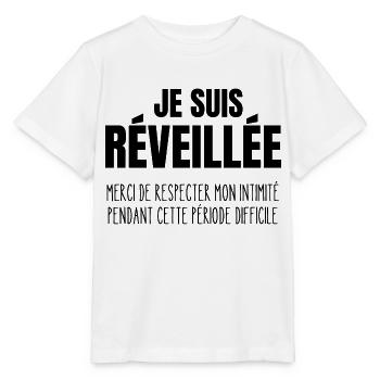 je suis réveillée - T-shirt bio MINI CREATOR Stanley/Stella Enfant - blanc - Devant - Maike (125cm)