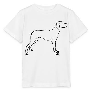 vizla lineart 1 - Stanley/Stella Kinder T-Shirt MINI CREATOR  - Weiß - Vorne - Maike (125cm)