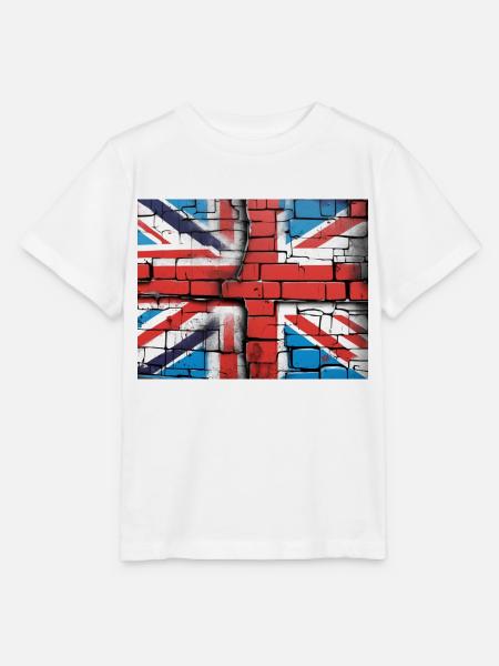 Britische Flagge Graffiti Kunst - Stanley/Stella Kinder T-Shirt MINI CREATOR - Weiß