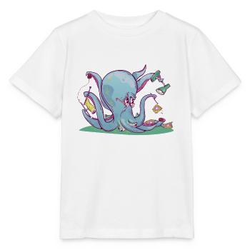 Niedlicher Oktopus häkeln - Stanley/Stella Kinder T-Shirt MINI CREATOR  - Weiß - Vorne - Maike (125cm)