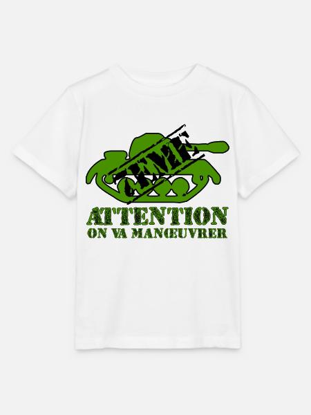 Attention on va manœuvrer - T-shirt bio MINI CREATOR Stanley/Stella Enfant - blanc