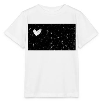 Grungy white heart - Stanley/Stella MINI CREATOR Kids’ T-Shirt - white - Front - Maike (125cm)