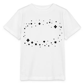 Glitter Cloud Frame - Stanley/Stella MINI CREATOR Kids’ T-Shirt - white - Front - Maike (125cm)