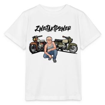 Habicht Star Erich // Illustration - Stanley/Stella Kinder T-Shirt MINI CREATOR  - Weiß - Vorne - Maike (125cm)