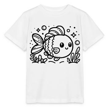 Fish under water - Stanley/Stella MINI CREATOR Kids’ T-Shirt - white - Front - Maike (125cm)