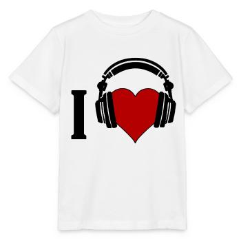 I ♥️ Musique - T-shirt bio MINI CREATOR Stanley/Stella Enfant - blanc - Devant - Maike (125cm)