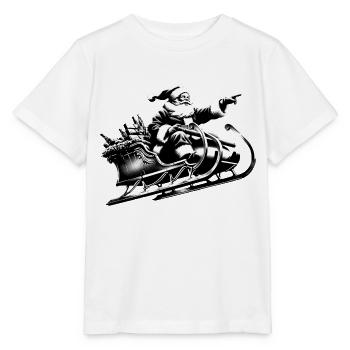 Le Père Noël glisse dans les airs - T-shirt bio MINI CREATOR Stanley/Stella Enfant - blanc - Devant - Maike (125cm)