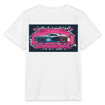 Vie nocturne Voiture de course Bleu - T-shirt bio MINI CREATOR Stanley/Stella Enfant - blanc - Devant - Maike (125cm)