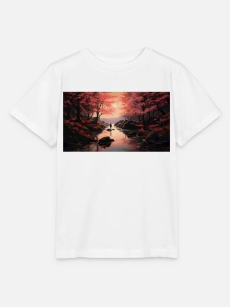 Cherry Trees Japanese Style - Stanley/Stella Kinder T-Shirt MINI CREATOR - Weiß