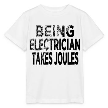 Prise Profession Ingénieur Electrique Caméraman - T-shirt bio MINI CREATOR Stanley/Stella Enfant - blanc - Devant - Maike (125cm)