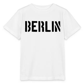 Slogan de Berlin - Porte de Brandebourg - Alexanderplatz - T-shirt bio MINI CREATOR Stanley/Stella Enfant - blanc - Devant - Maike (125cm)