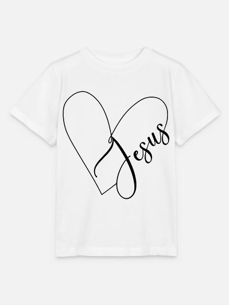 Jesus Herz Herzlinie - Stanley/Stella Kinder T-Shirt MINI CREATOR  - Weiß