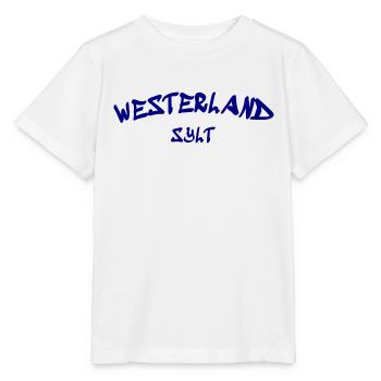 Westerland - Sylt - Mer du Nord - Ancre - Mouette - Île - T-shirt bio MINI CREATOR Stanley/Stella Enfant - blanc - Devant - Maike (125cm)