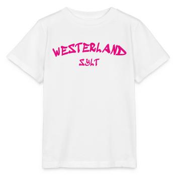 Westerland - Sylt - Mer du Nord - Ancre - Mouette - Île - T-shirt bio MINI CREATOR Stanley/Stella Enfant - blanc - Devant - Maike (125cm)