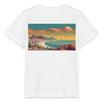 Kapstadt, Südafrika - Pixel Art - Stanley/Stella Kinder T-Shirt MINI CREATOR  - Weiß - Vorne - Maike (125cm)