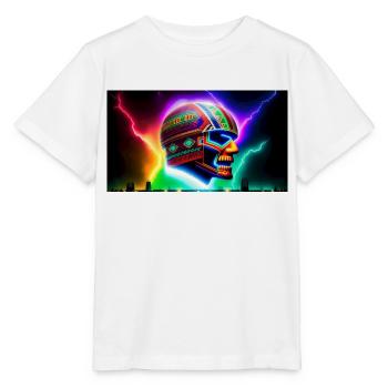 Mexikanischer Fußball Schamane - Stanley/Stella Kinder T-Shirt MINI CREATOR  - Weiß - Vorne - Maike (125cm)