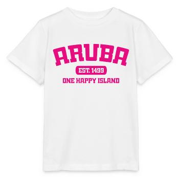 Aruba - Est. 1499 - Dutch Caribbean - Karibik - Stanley/Stella MINI CREATOR Kids’ T-Shirt - white - Front - Maike (125cm)