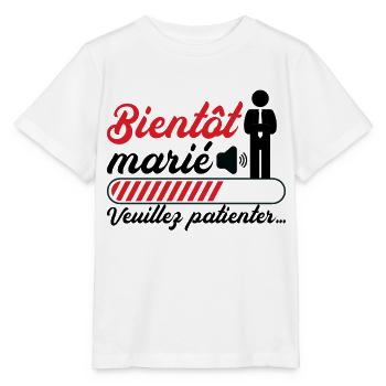 Bald heiraten Bitte warten - Stanley/Stella Kinder T-Shirt MINI CREATOR  - Weiß - Vorne - Maike (125cm)